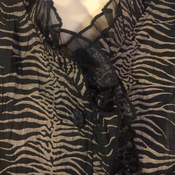 Ki Meng Aminal Print Ruffled Jacket, M - Picture 2 of 6